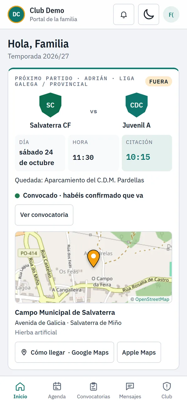 Portal de la familia: el próximo partido con la citación y cómo llegar